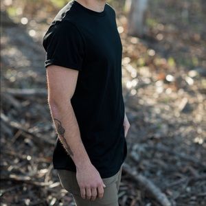 Cuffed Sleeve Crew Neck Tee